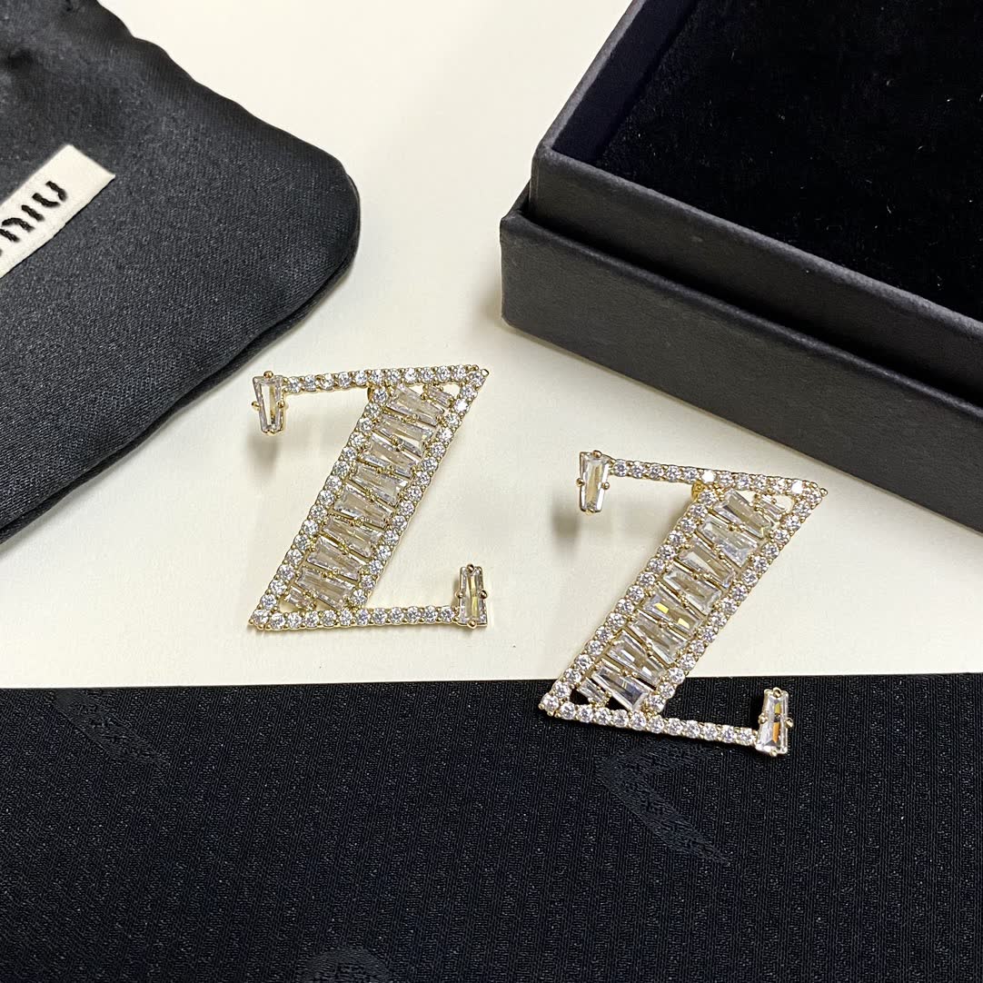 Miu Miu Z Letter Earrings